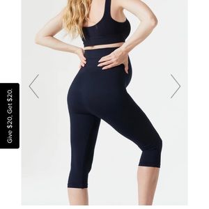MATERNITY BELLY SUPPORT CROP LEGGINGS